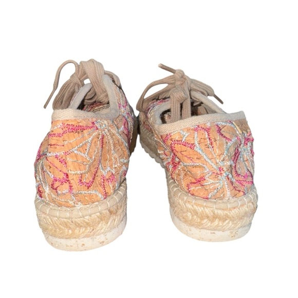 TONI PONS Embroidered Floral Espadrille Sneakers Beige Pink EU Size 39 US Size 8 - Picture 11 of 15